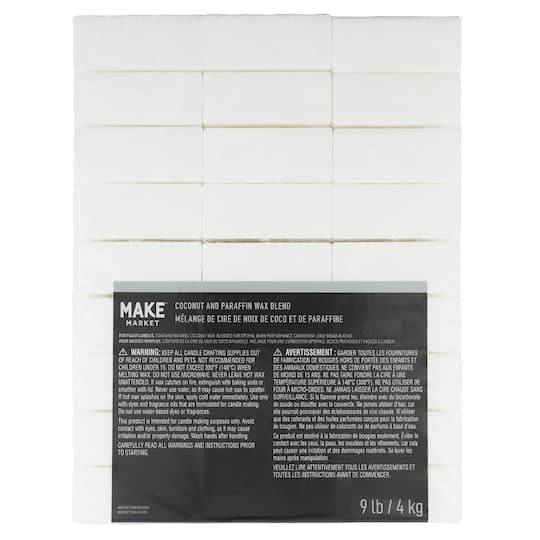 4 Pack: 9lb. Coconut Wax Blocks by Make Market&#xAE;